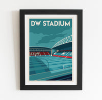 DW Stadium, Wigan Athletic Football Stadium Print | Football Memorabilia