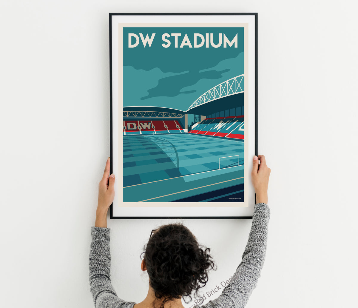 DW Stadium, Wigan Athletic Football Stadium Print poster | Football Memorabilia poster
