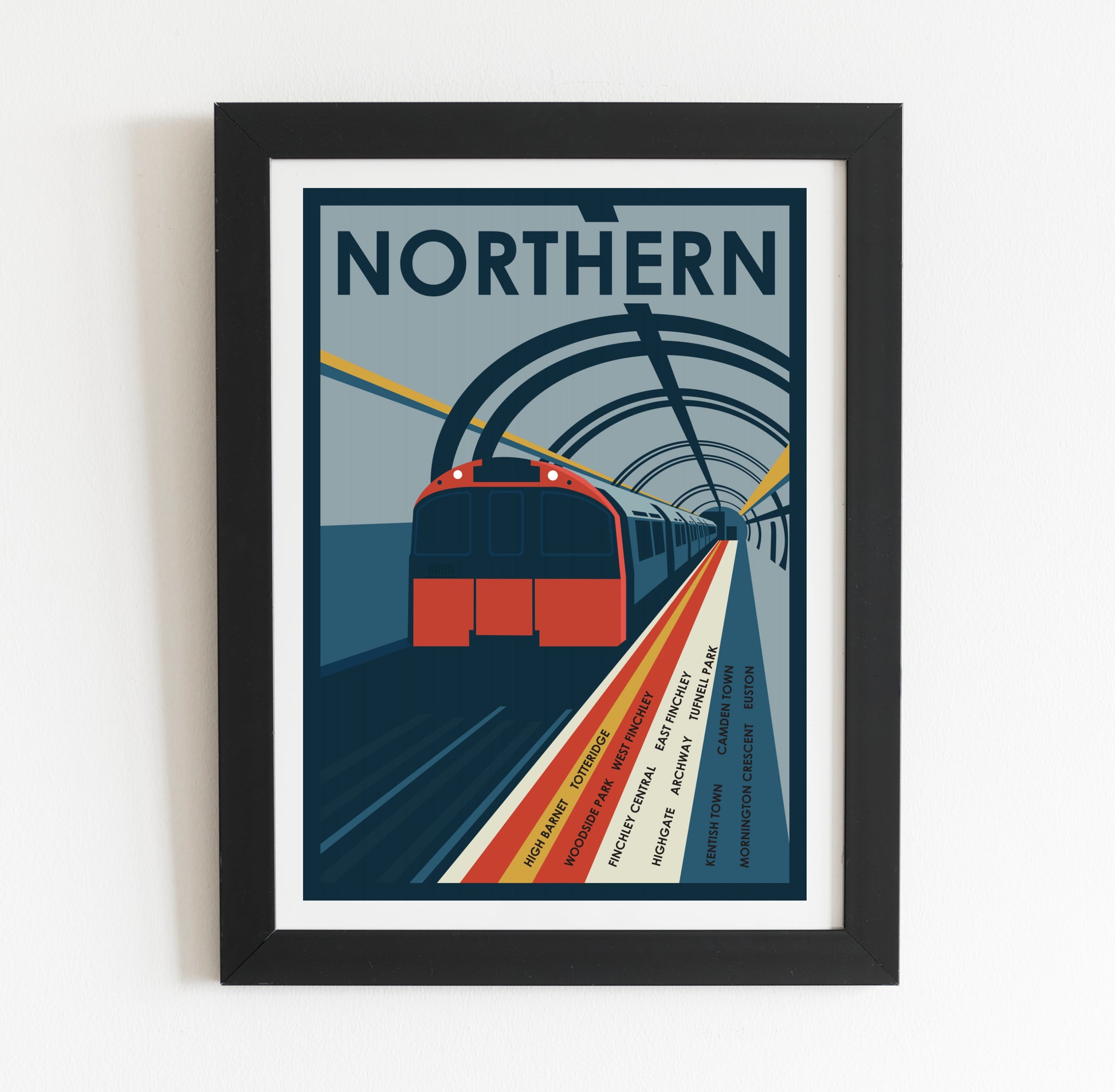 NOrthern line london underground print poster