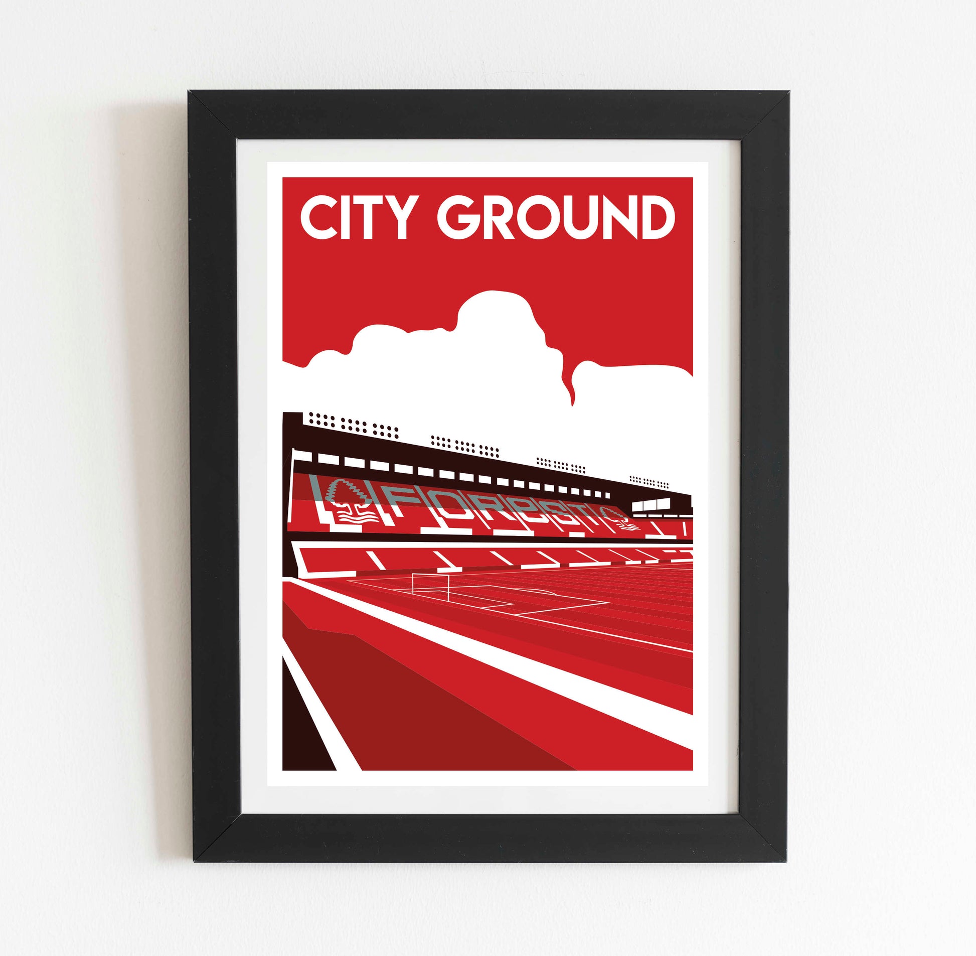 Nottingham Forest Retro Stadium Print