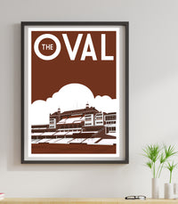 Vintage Oval Cricket Venue Artwork