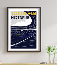Retro Style Tottenham Football Stadium Poster