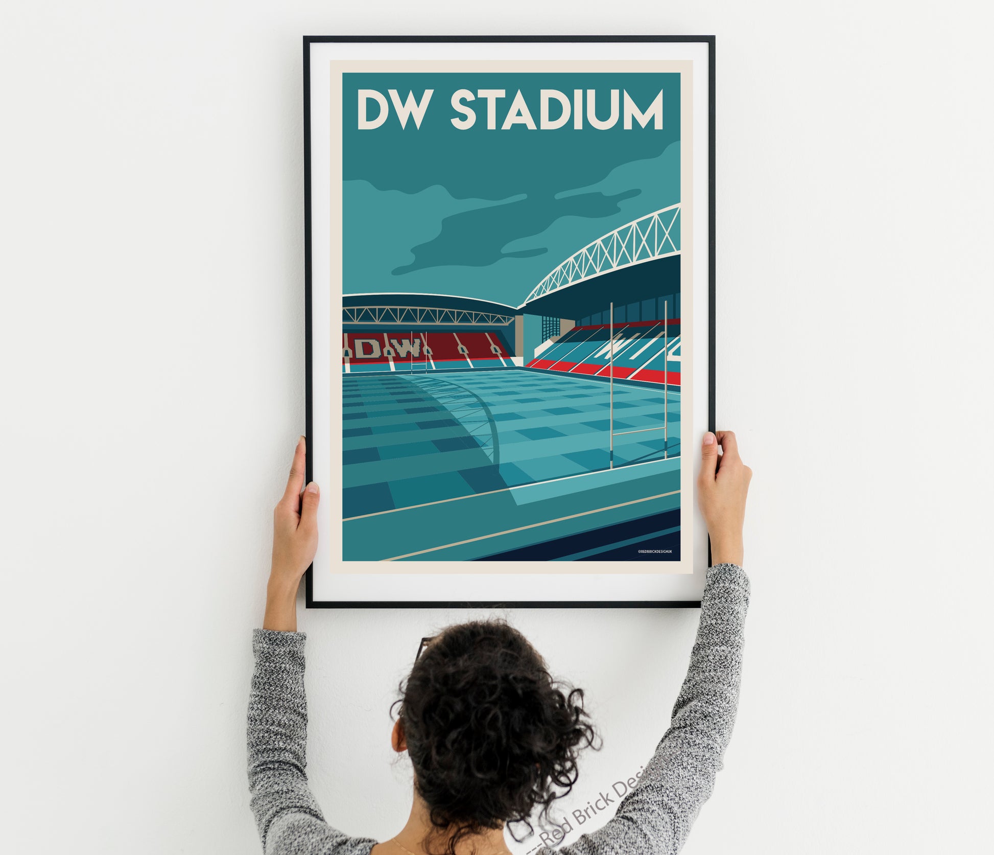 Retro Wigan Warriors DW Stadium Art Print Poster poster