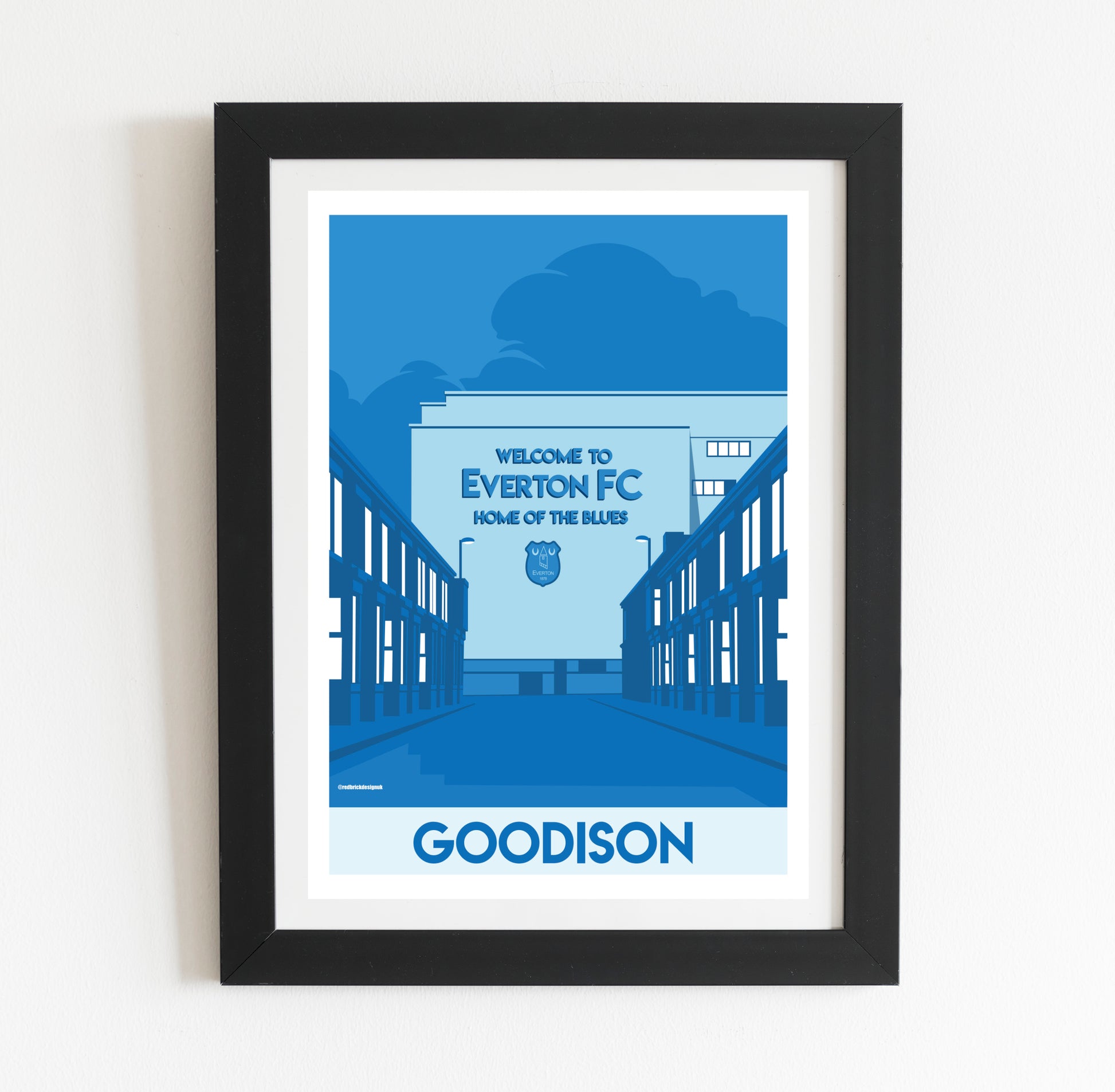 Retro Vintage Goodison Park (Outside) Everton FC Print Poster