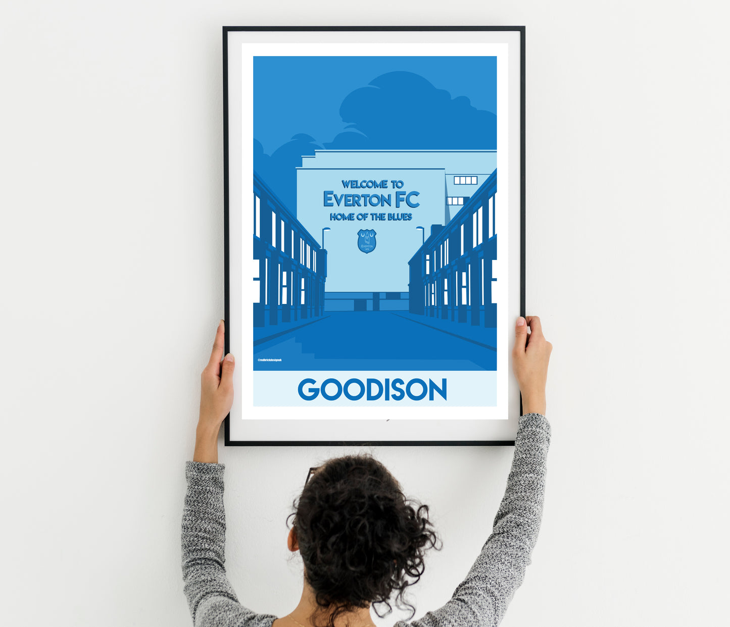 Retro Vintage Goodison Park (Outside) Everton FC Print Poster artwork