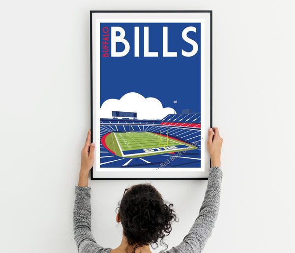 a woman holding up a poster of a tennis court
