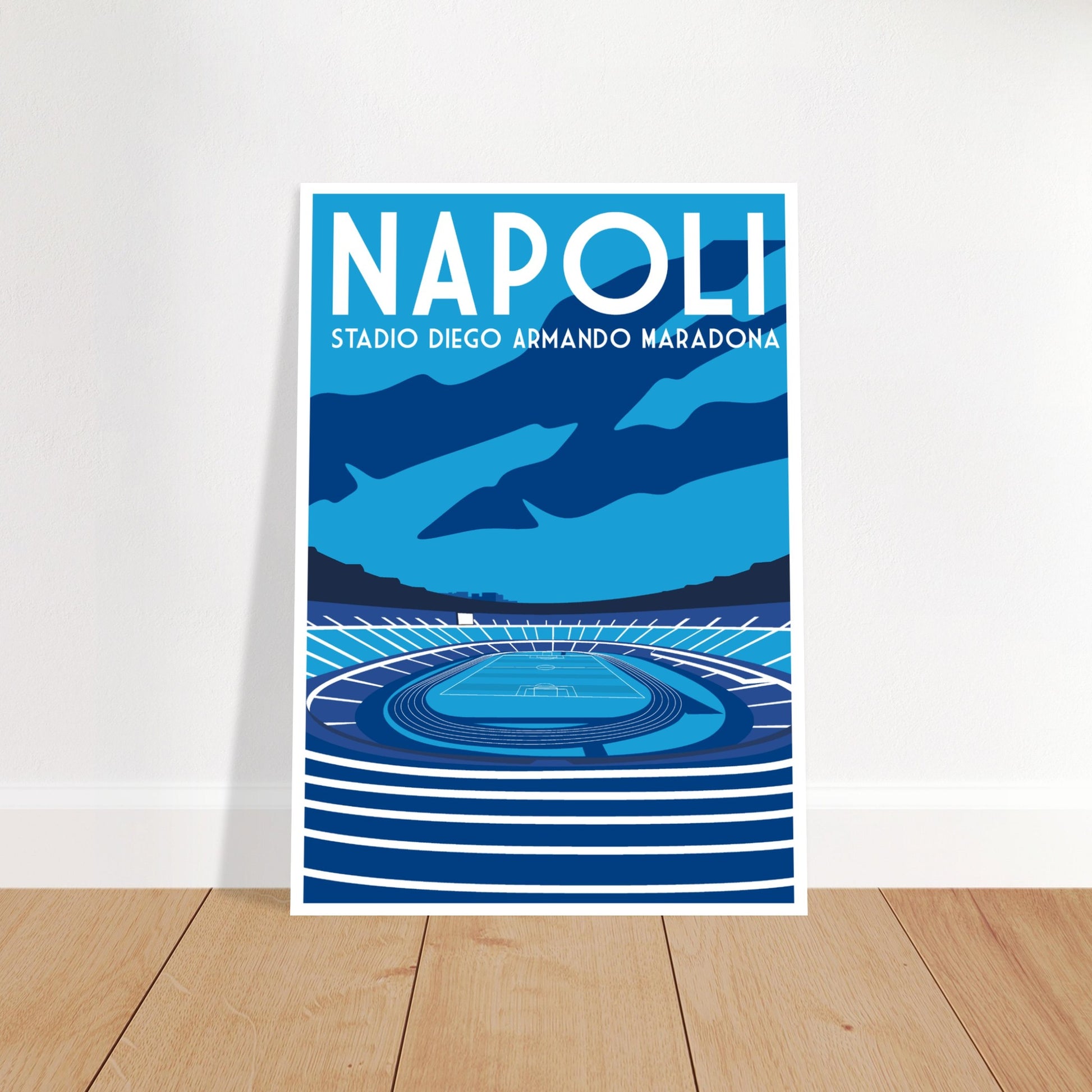 Affiche vintage du stade de Naples : impression de voyage Affiche vintage du stade de Naples : impression de voyage