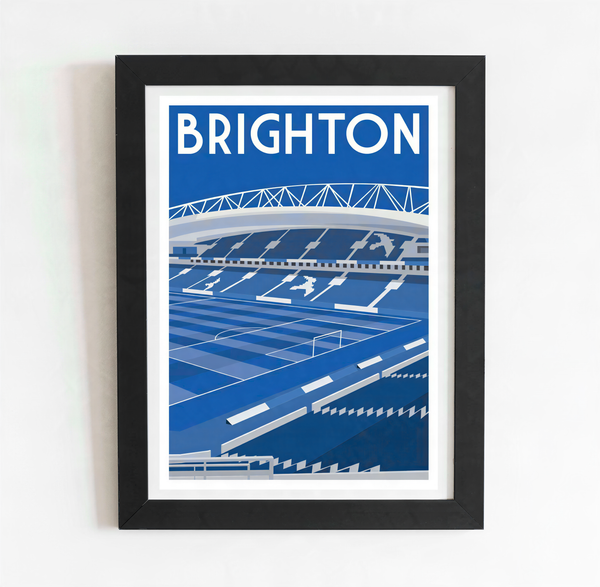 AMEX Stadium Retro Football Stadium Poster