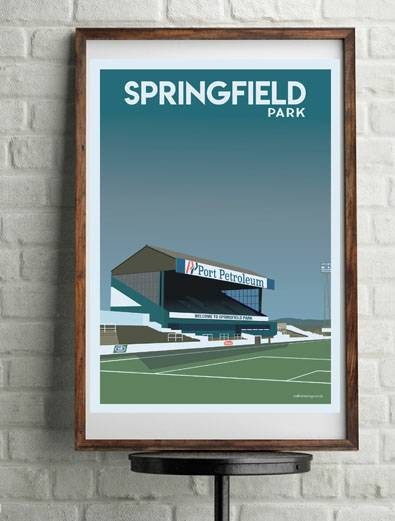 Retro Springfield Park Art Print Poster