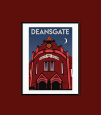 Vintage Red Brick Building Artwork