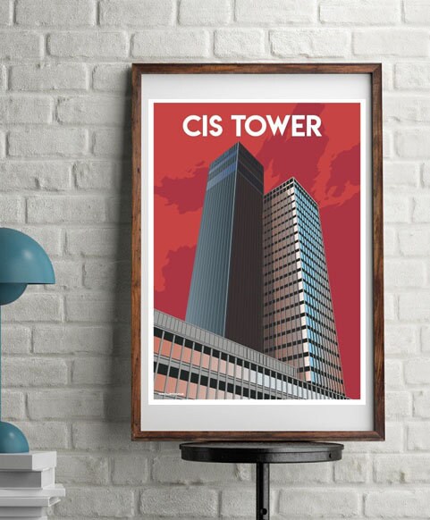 Vintage Manchester CIS Tower Poster