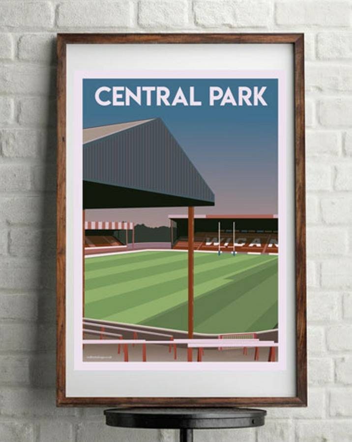 Central Park Rugby League Retro Poster