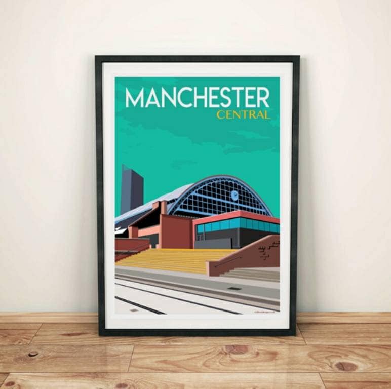 Vintage Manchester Central Station Art Print