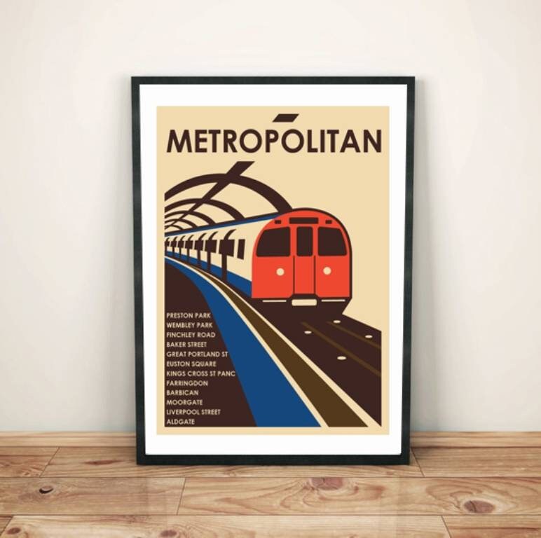 London Underground Tube Art Print