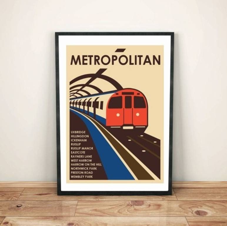 Metropolitan Line Uxbridge Vintage Poster