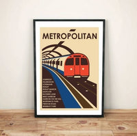 Metropolitan Line Uxbridge Vintage Poster
