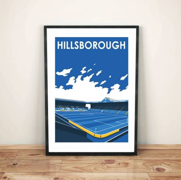 Retro Sheffield Wednesday Stadium Poster