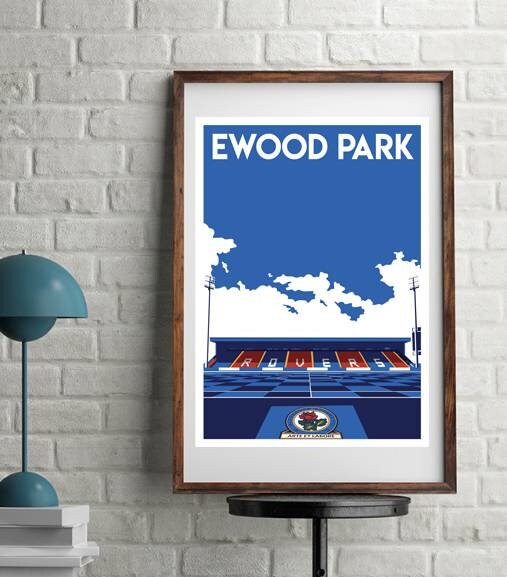 Ewood Park Football Stadium Art Poster