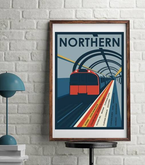 Retro Style Northern Line Poster