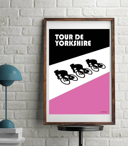 Tour de Yorkshire France Style Cycling Art Print