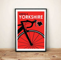 Vintage cycling art print poster