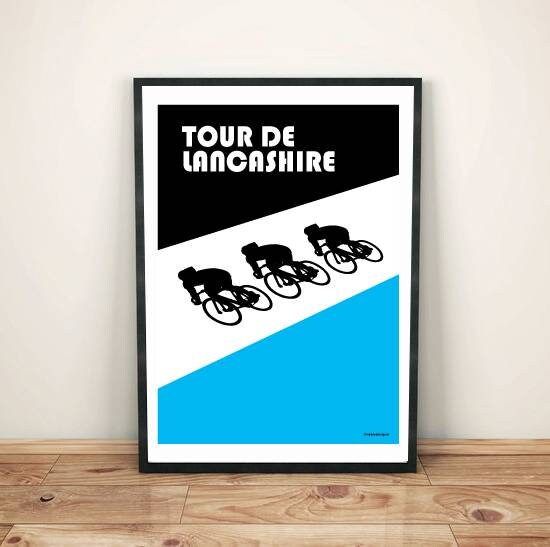 Tour de Lancashire Retro Art Print Poster