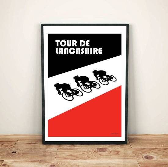 Tour de Lancashire Retro Art Print Poster