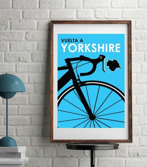 Vintage cycling art print poster