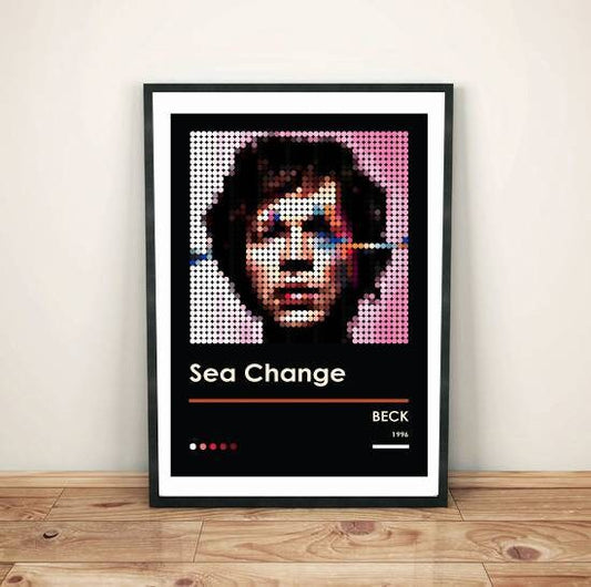 Beck Sea Change album pixel dot poster
