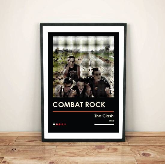 Pixel dot art print of Combat Rock