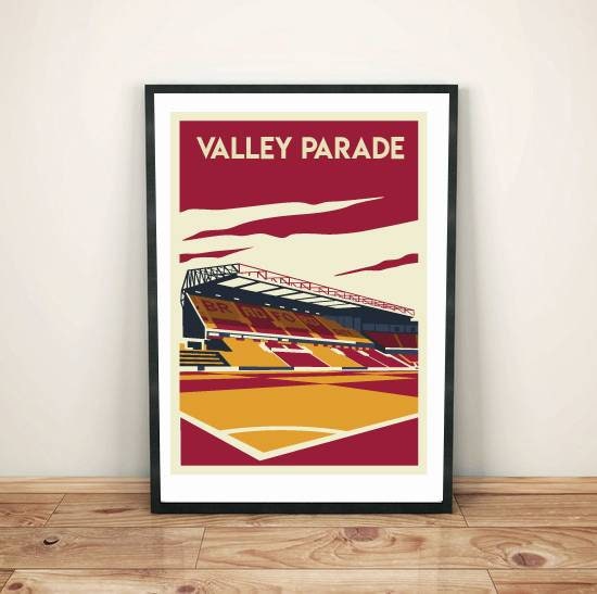 Valley Parade Bradford City Retro Art Print