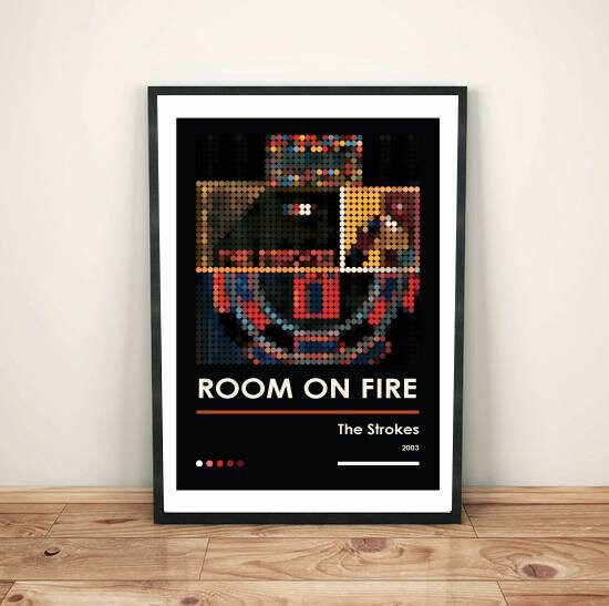 The Strokes Room On Fire Pixel Dot Art Print