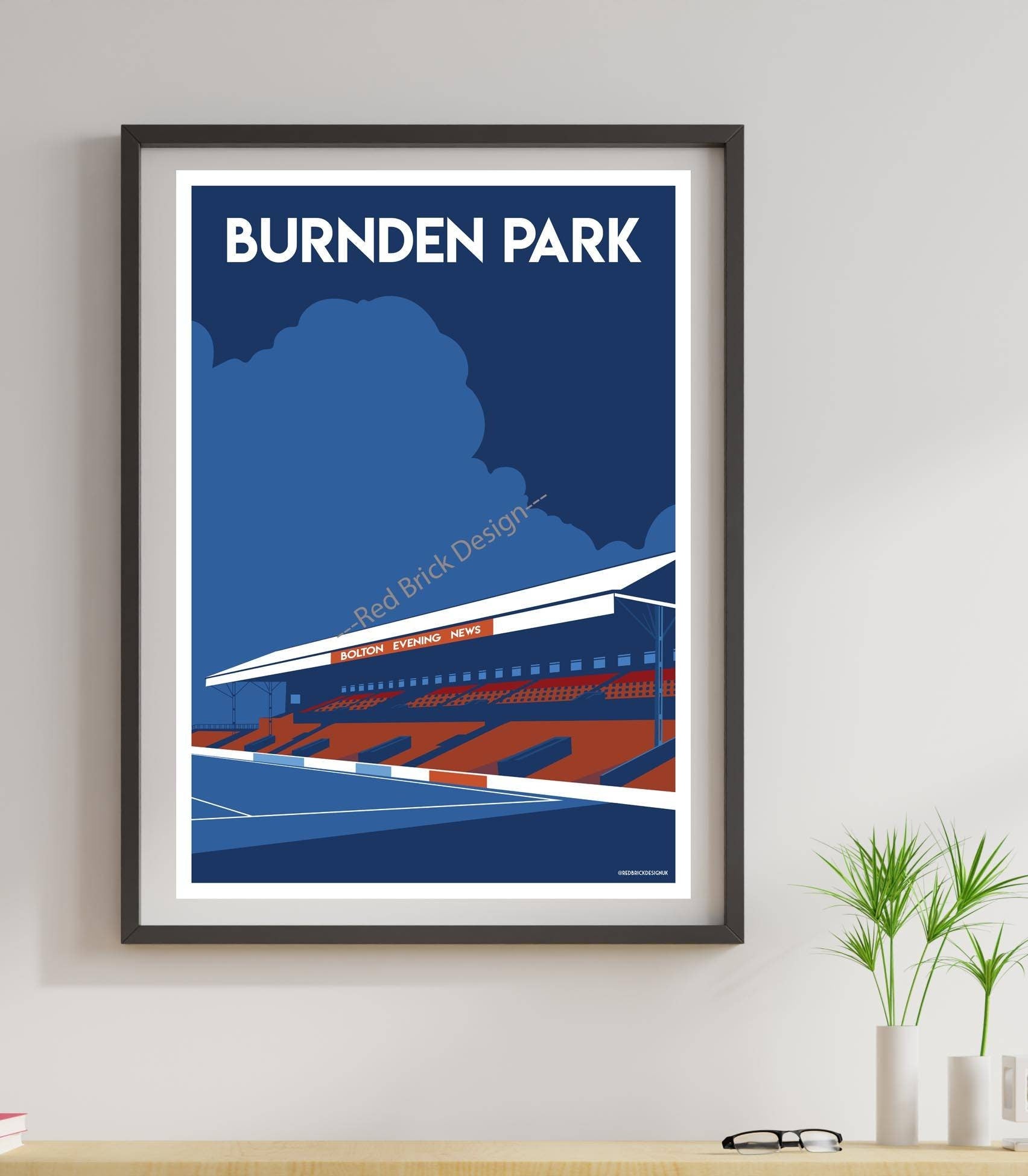 Bolton Wanderers Burnden Park Vintage Poster