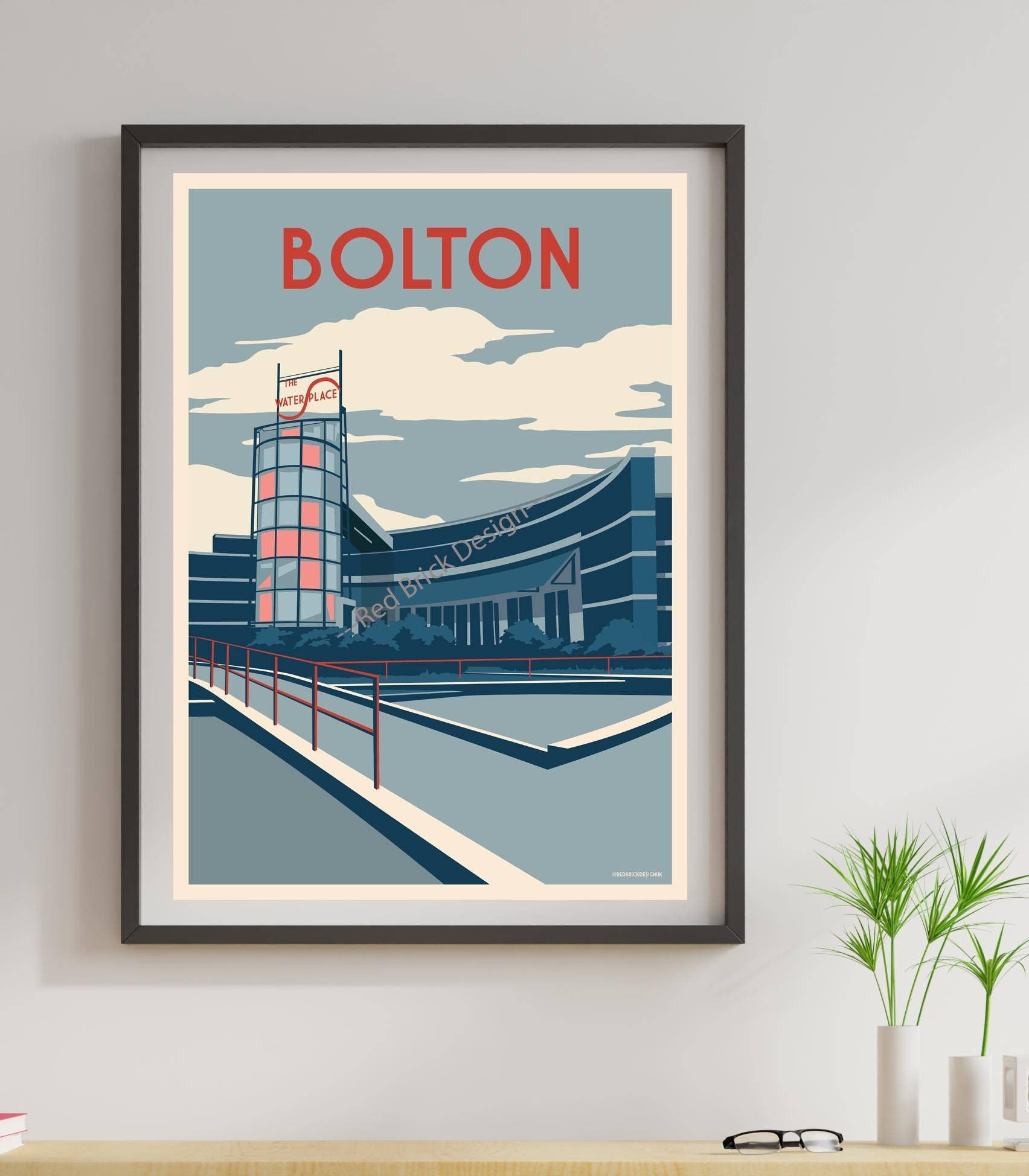 Bolton Water Place Vintage Art Print