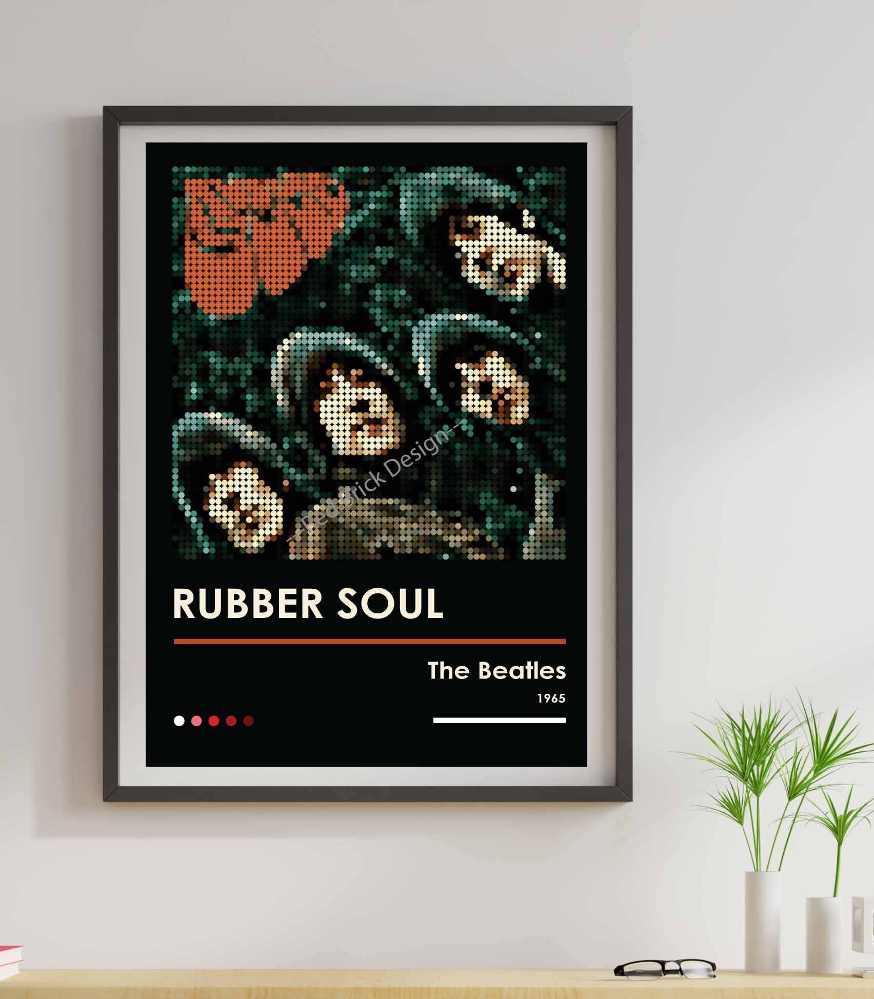 The Beatles Rubber Soul Pixel Dot Art Print