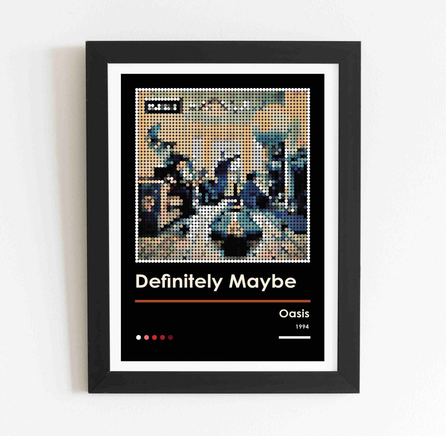 Oasis Definitely Maybe Pixel Dot Art Poster