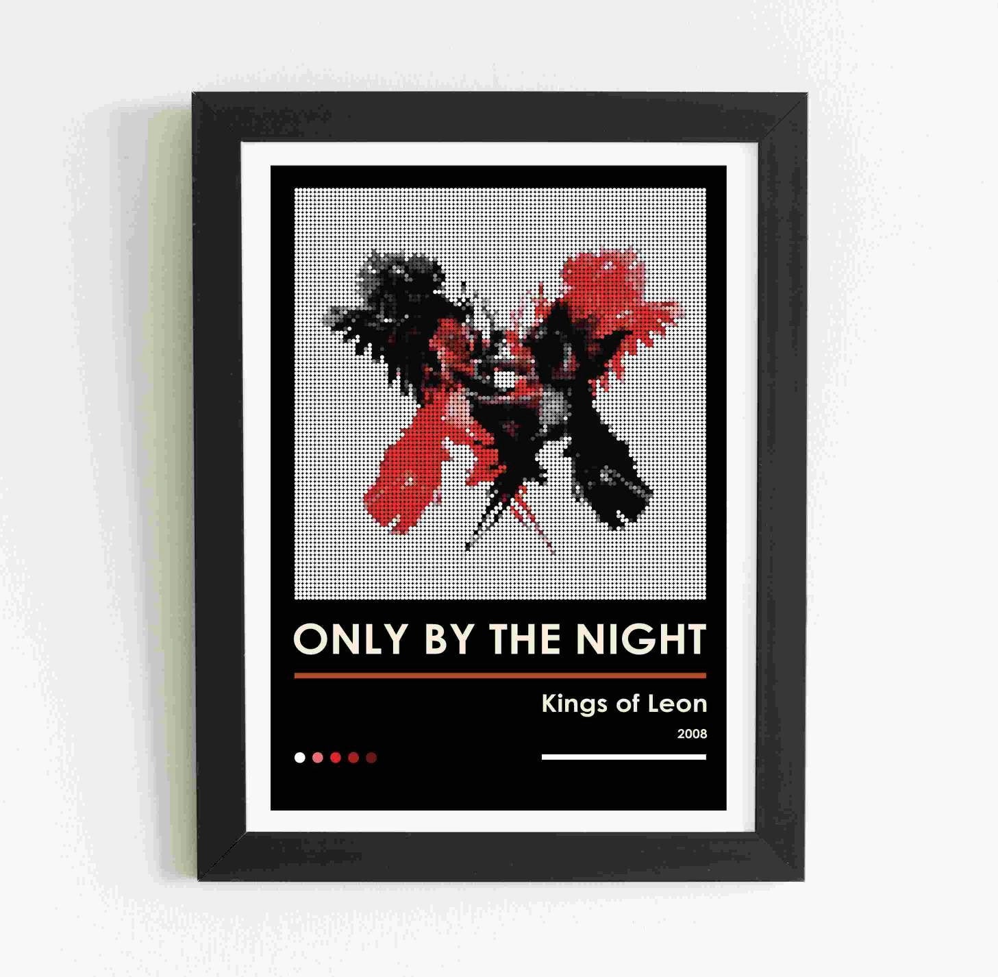 Kings of Leon Only By The Night Album Cover Pixel Dot Poster