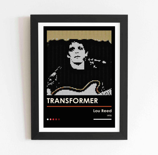 Lou Reed Transformer Pixel Dot Art Print