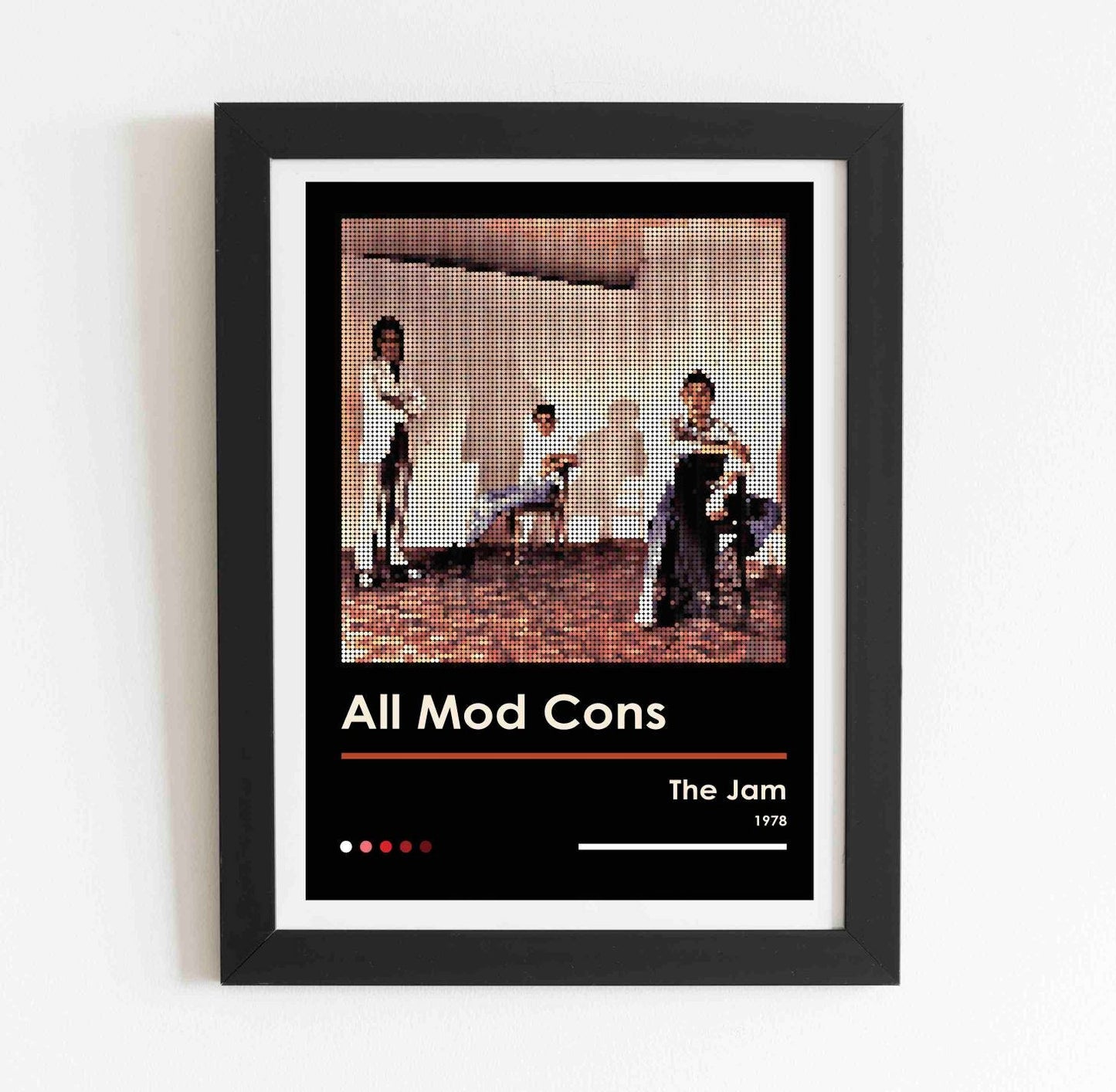 The Jam All Mod Cons Album Pixel Dot Poster