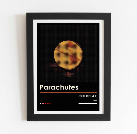 Coldplay Parachutes Album Pixel Dot Design Poster