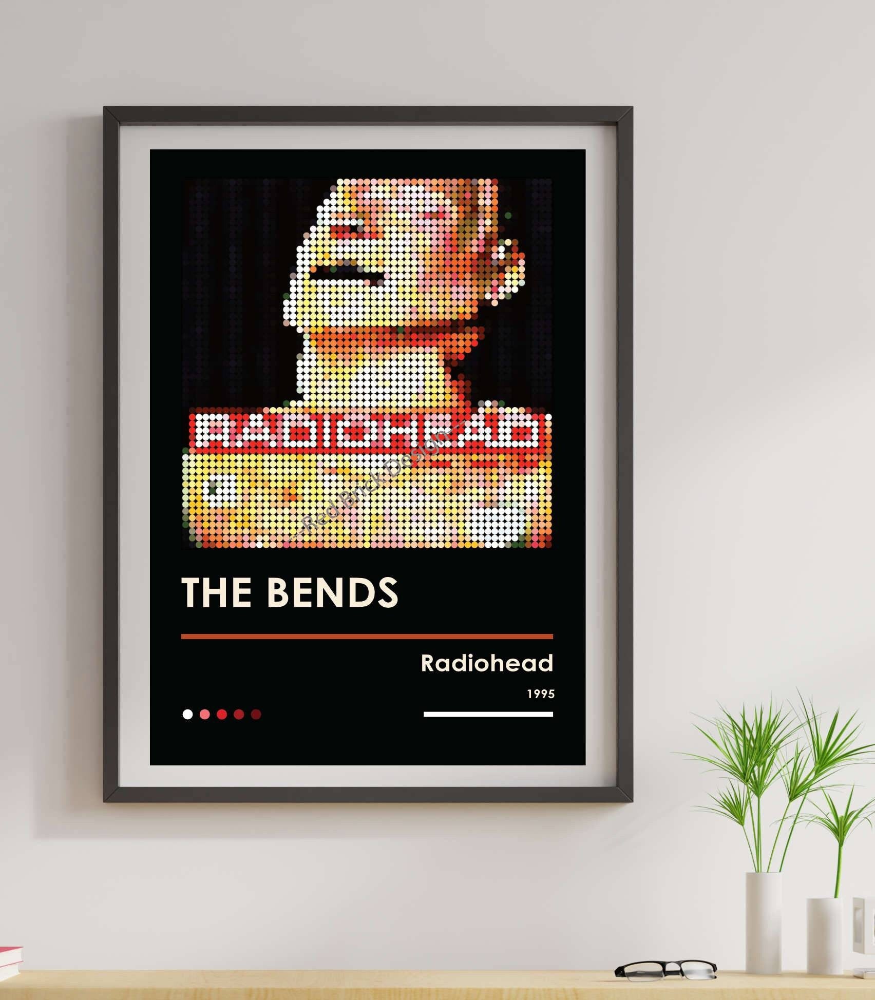 Radiohead The Bends Album Pixel Dot Poster