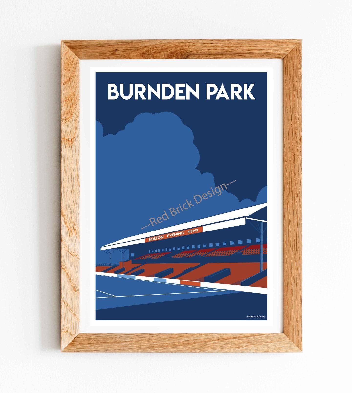 Vintage Style Bolton Wanderers Stadium Poster