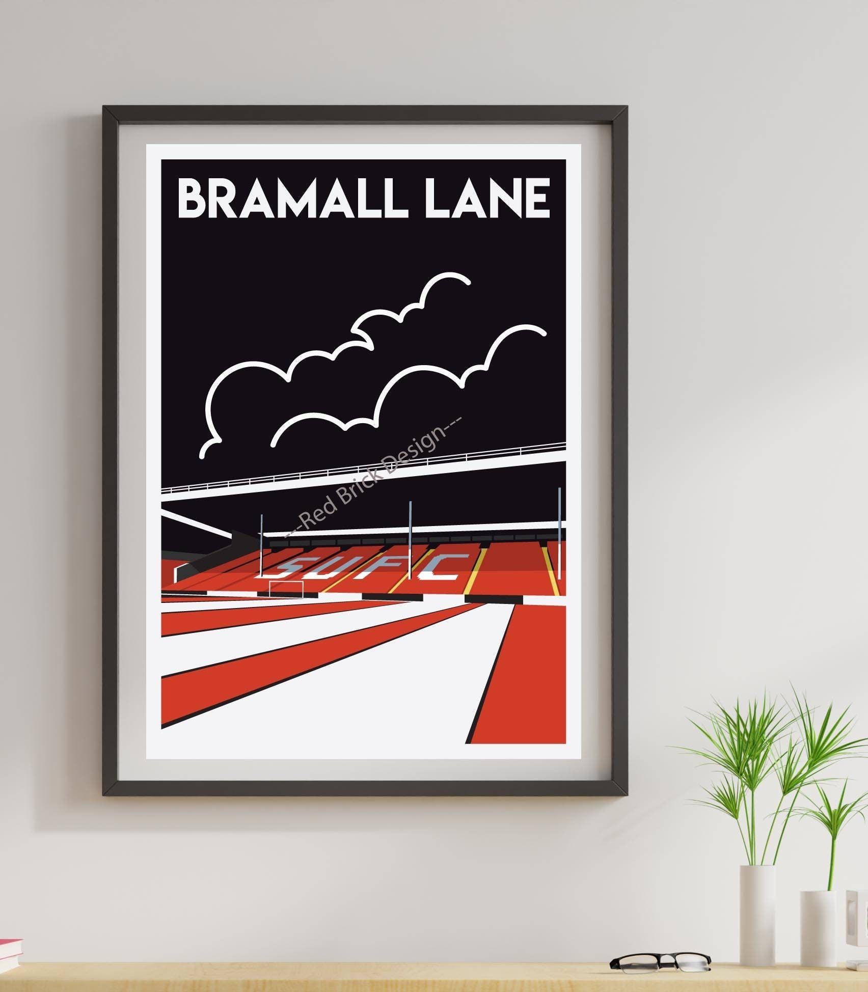 Sheffield United Bramall Lane Retro Poster