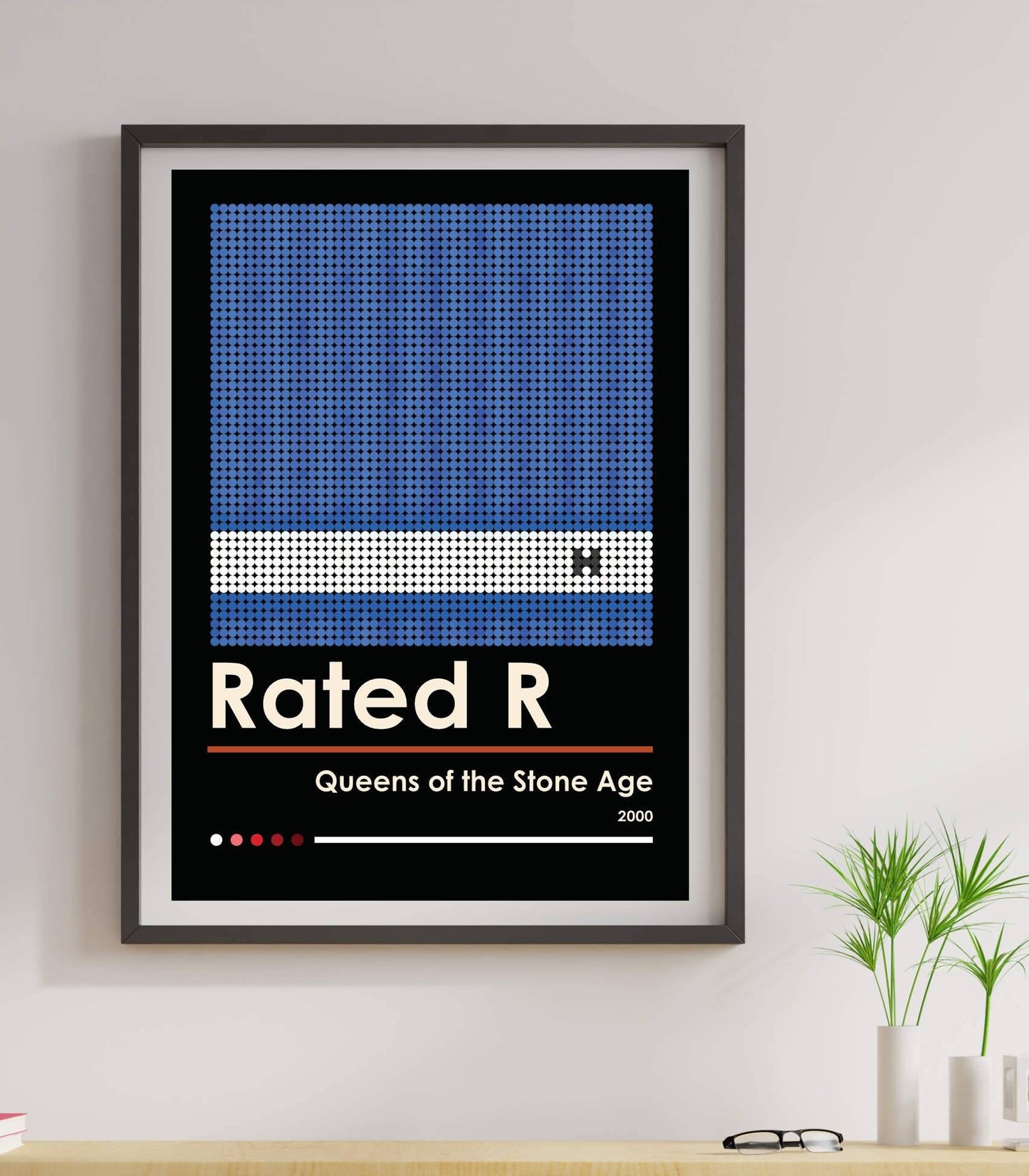 Retro Style Pixel Dot Poster