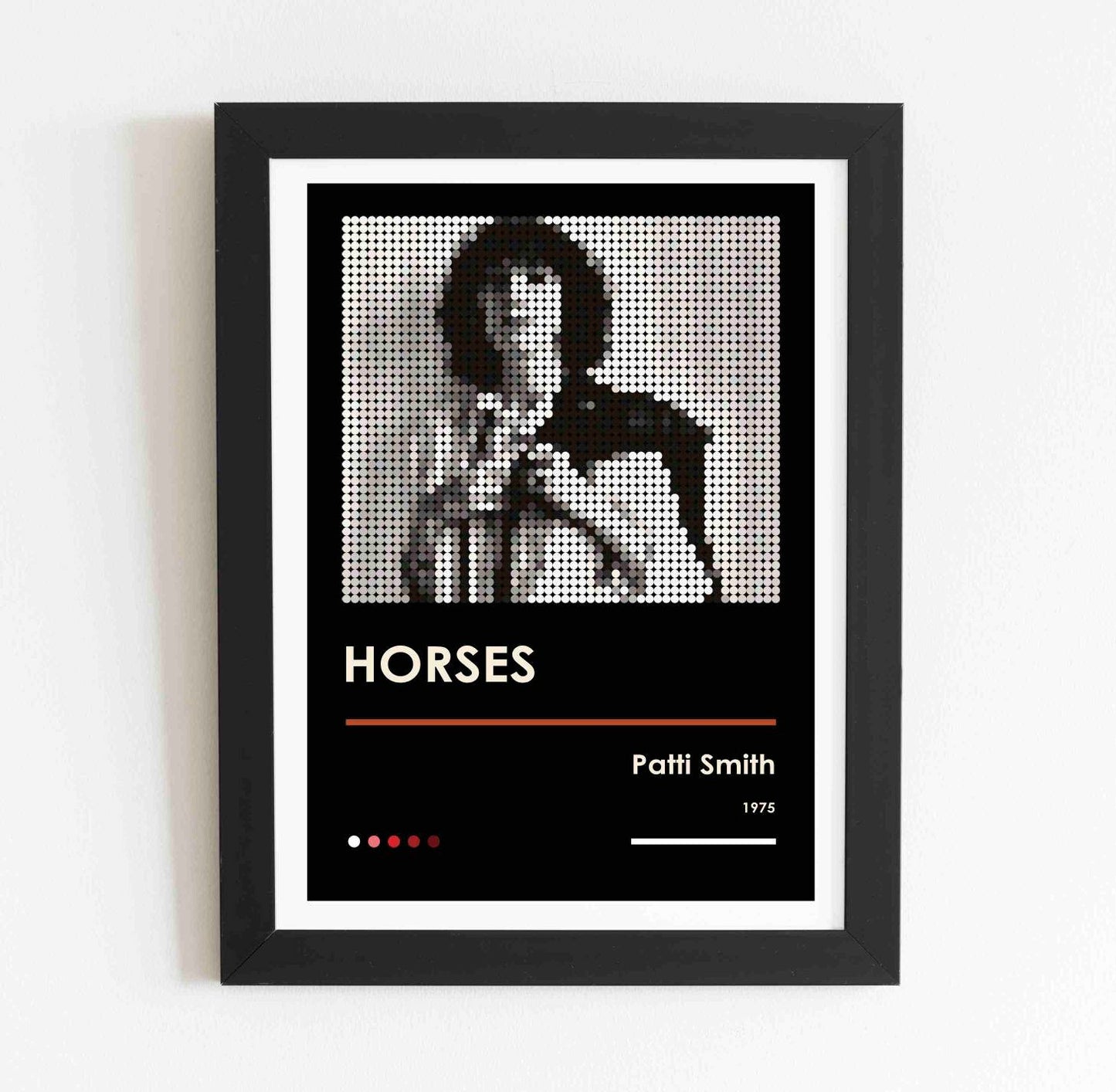 Patti Smith Horses Pixel Dot Art Poster