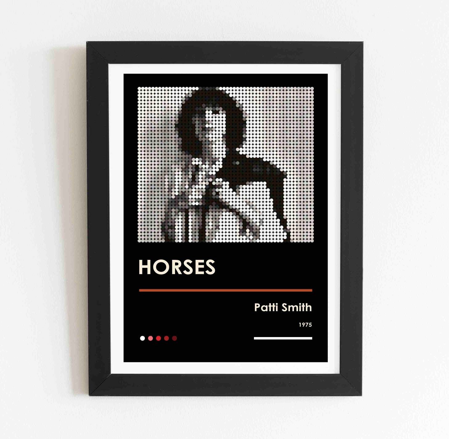 Patti Smith Horses Pixel Dot Art Poster