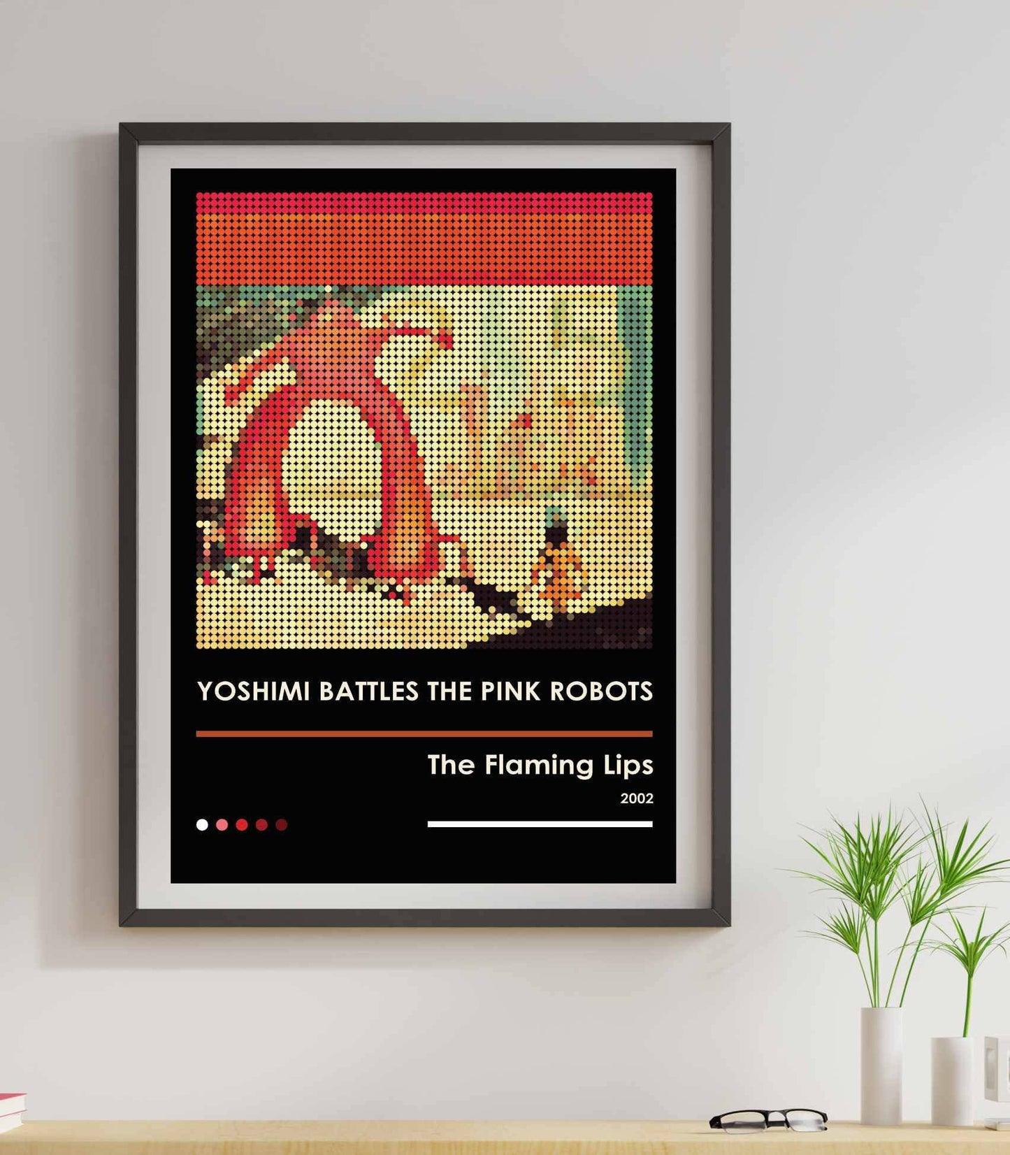 The Flaming Lips Yoshimi Battles the Pink Robots Pixel Dot Poster