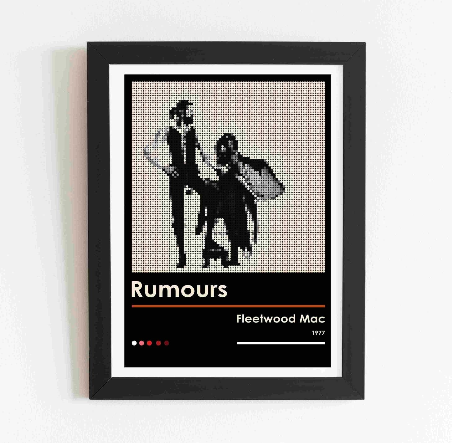 Fleetwood Mac Rumours Pixel Dot Art Print