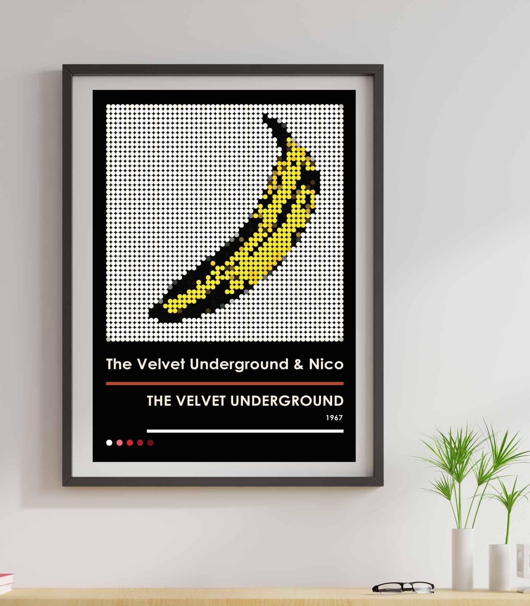 The Velvet Underground and Nico Album Cover Pixel Dot Poster