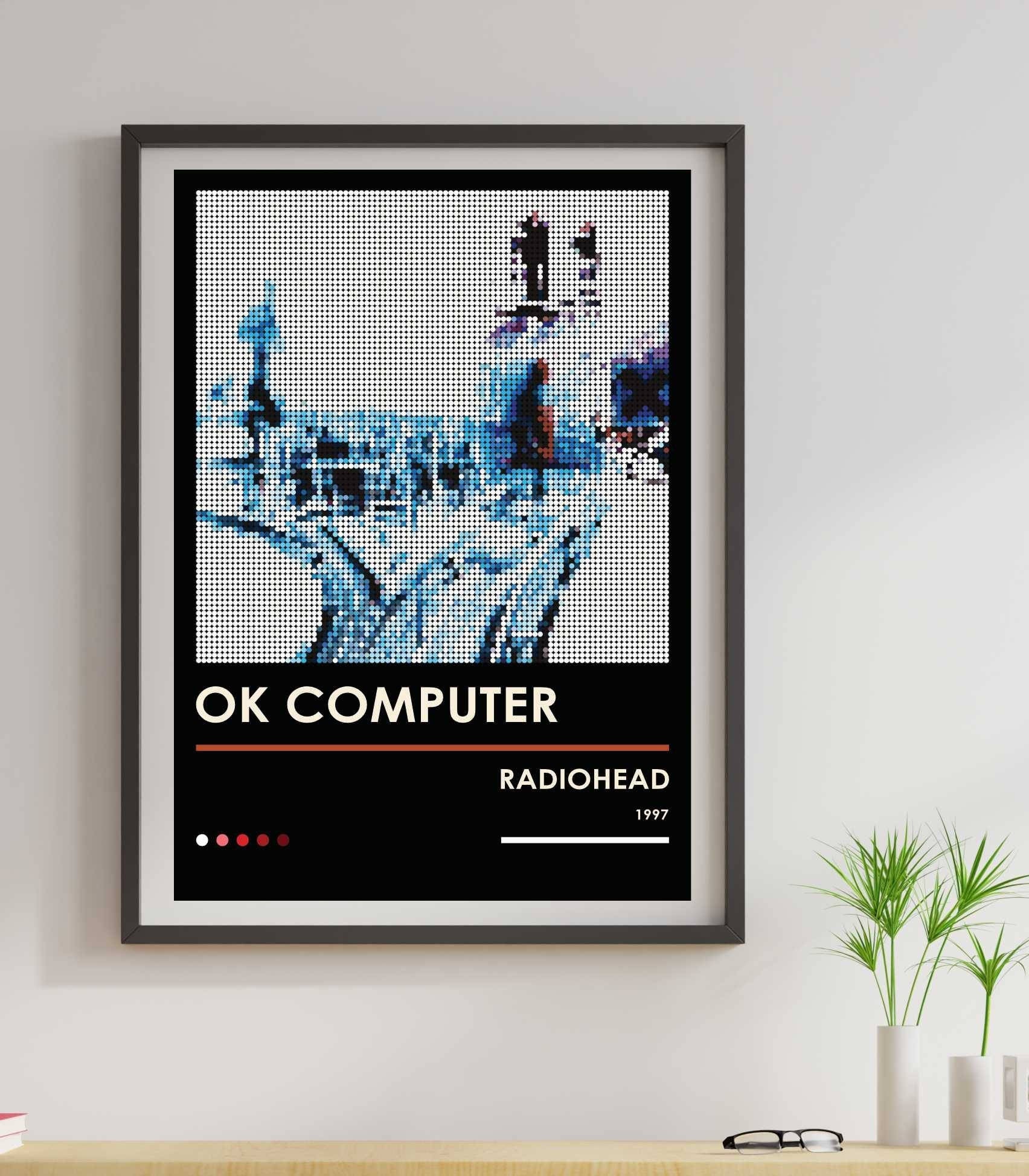 Radiohead Ok Computer Album Pixel Dot Poster